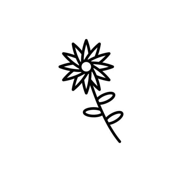 Modèle Conception Logo Icône Plante Fleur Vecteur Isolé — Image vectorielle