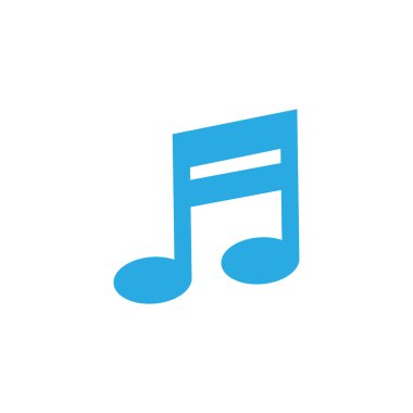 Müzik notası tasarım şablonu izole edilmiş illüstrasyon