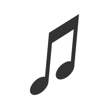 Müzik notası tasarım şablonu izole edilmiş illüstrasyon