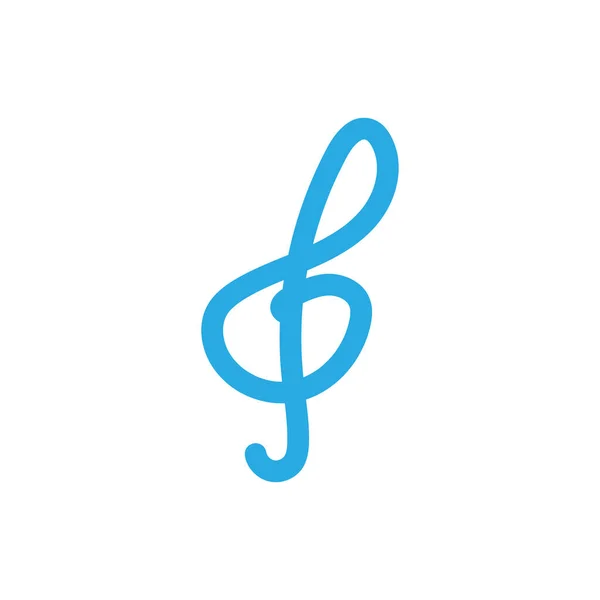 Simbolo Musicale Icona Design Modello Vettoriale Isolato Illustrazione — Vettoriale Stock