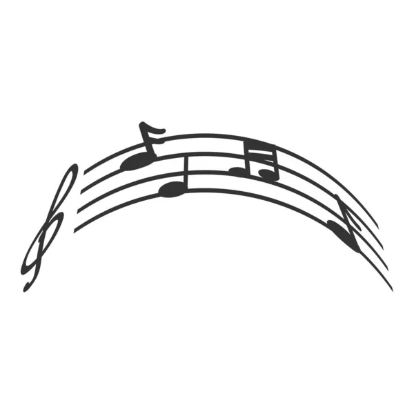 Notazione Musicale Icona Design Modello Vettoriale Isolato Illustrazione — Vettoriale Stock