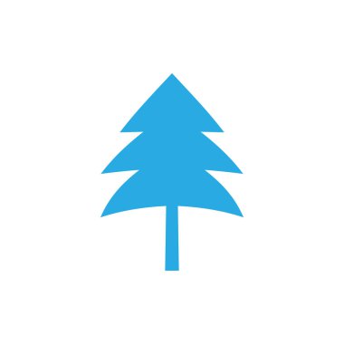 Kış ağacı ikonu tasarım şablonu izole edilmiş illüstrasyon