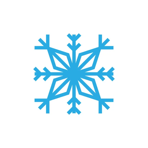 Снежинка Зимой Иконка Дизайн Шаблона Вектора Изолированные Иллюстрации — стоковый вектор