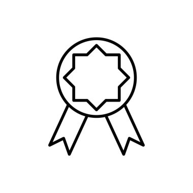 Ödül rozeti tasarım şablonu izole edilmiş illüstrasyon