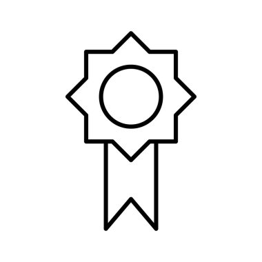 Ödül rozeti tasarım şablonu izole edilmiş illüstrasyon