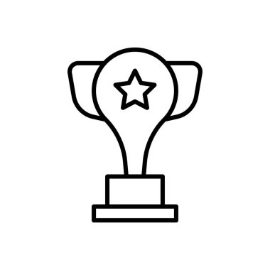 Kupa ikonu tasarım şablonu izole edilmiş illüstrasyon