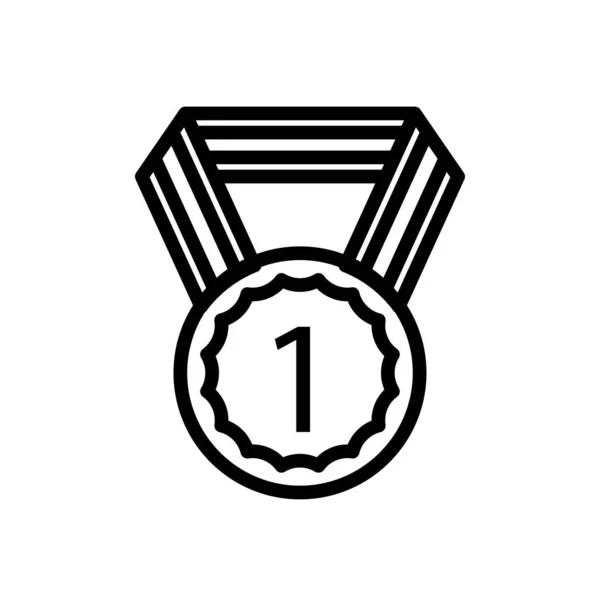 Award Badge Line Icon Design Clipart Vector Isolated Illustration — 스톡 벡터