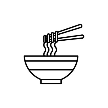 Erişte simgesi tasarımı vektör çizimi izole edildi