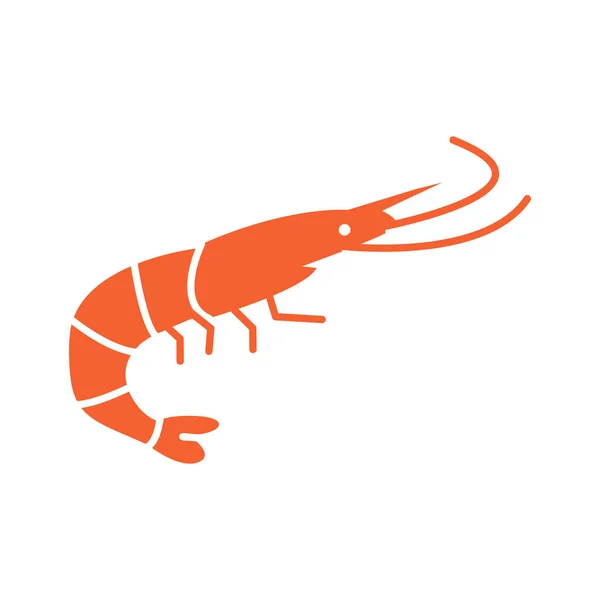 Shrimp Icon Design Clipart Vector Illustration — 스톡 벡터