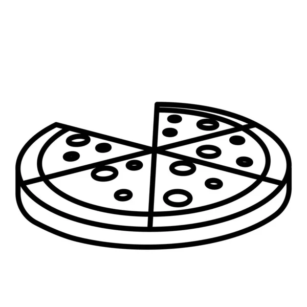 Иллюстрация Вектора Шаблона Иконки Пиццы — стоковый вектор
