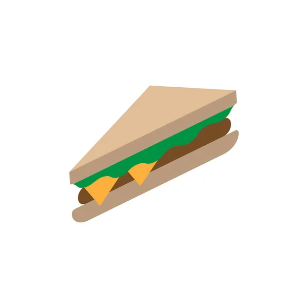 Modèle Conception Icône Sandwich Illustration Vectorielle Isolée — Image vectorielle