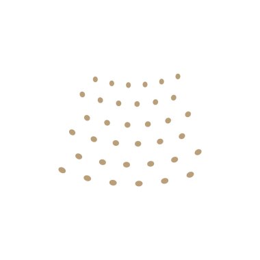 Noktalar soyut illüstrasyon kırpma parçasına şekil verir