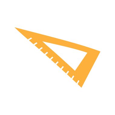 Üçgen yönetici el çizimi Clipart çizimi izole edildi