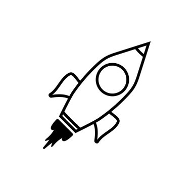 rocket launching hand draw