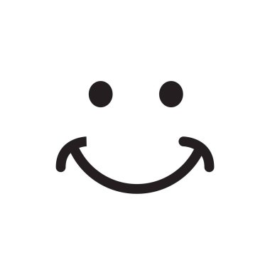 Smile emoji icon design template isolated