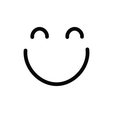 Smile emoji icon design template isolated