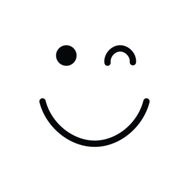 Smile emoji icon design template isolated