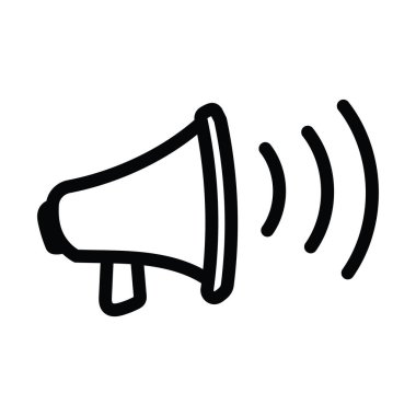 Megaphone speaker icon design template isolated