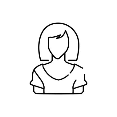Woman icon design clip art illustration
