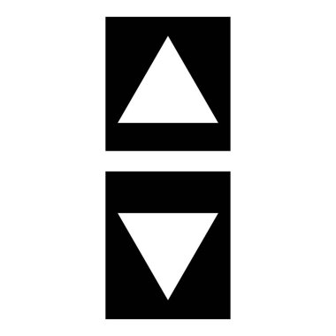 Up and down button icon clipart illustration design vector