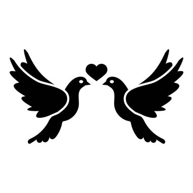 Dove icon silhouette clipart illustration vector template