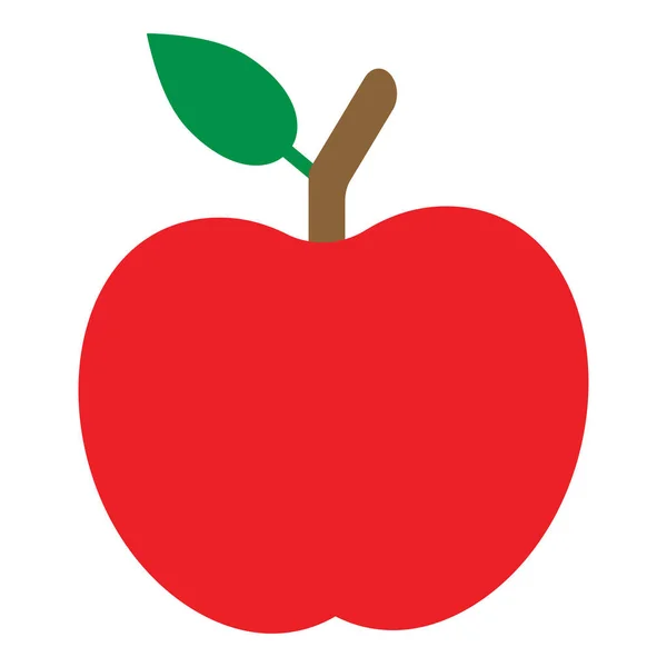 Apple Fruit Icon Clip Art Illustration Isolated — Stok Vektör