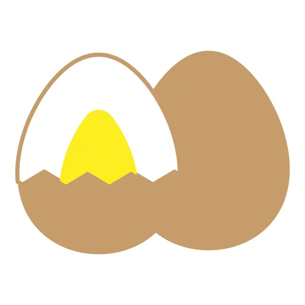 Boiled Egg Icon Clipart Illustration Design — Stock Vector
