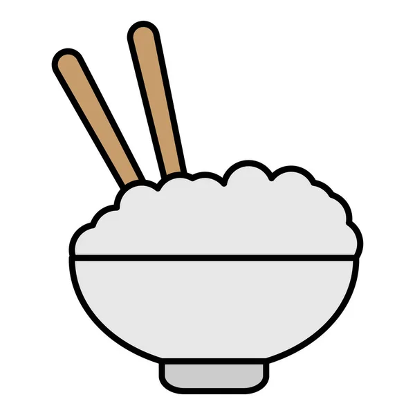 Rice Bowl Icon Clipart Illustration Design — Stockový vektor