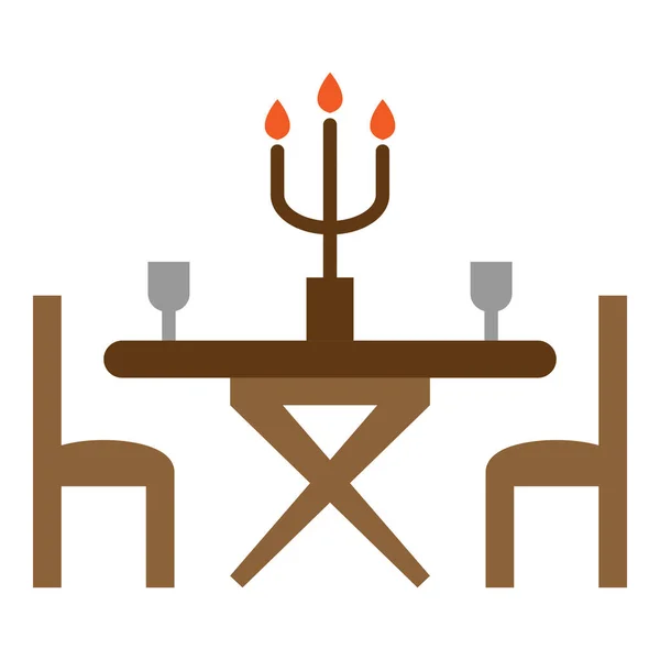Dining Table Icon Clipart Illustration Design — Wektor stockowy