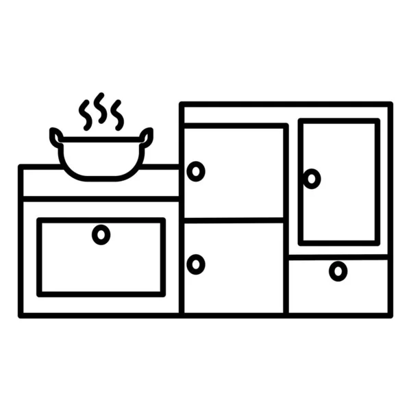 Mutfak Simgesi Clipart Illüstrasyon Tasarımı — Stok Vektör