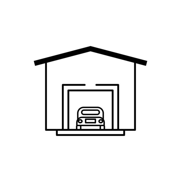 Garage Icon Clipart Illustration Design — Vettoriale Stock