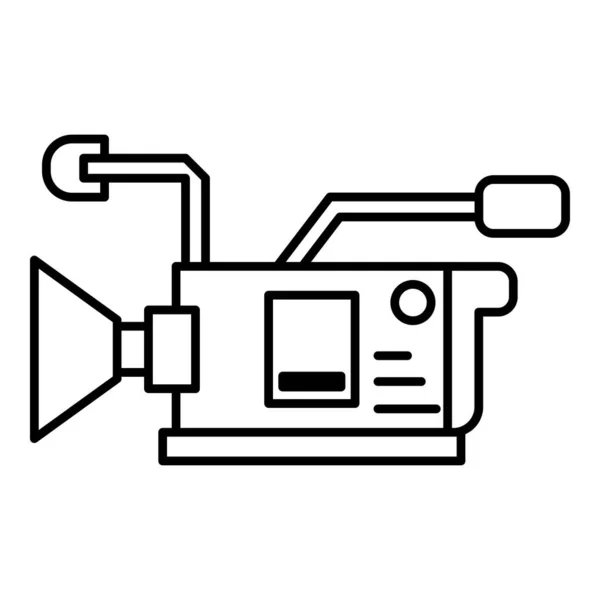 Modèle Conception Ligne Icône Caméra Vidéo — Image vectorielle