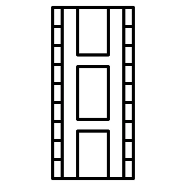 Modèle Ligne Icône Bande Film — Image vectorielle