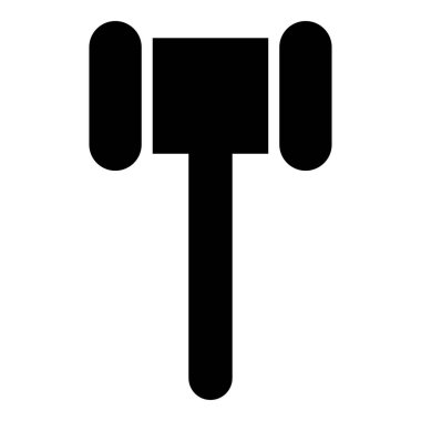 Gavel simge logo tasarım şablonu izole edildi