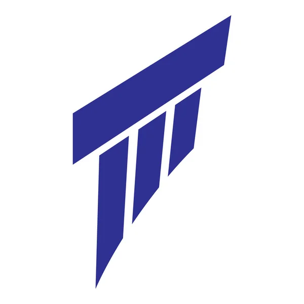 Säule Symbol Logo Design Template Vektor Isoliert — Stockvektor