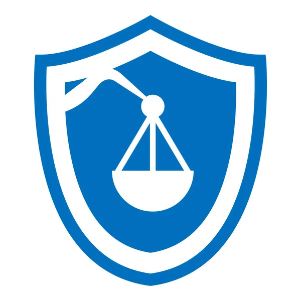 Avukat Hukuku Simgesi Logo Tasarım Şablonu Izole Edildi — Stok Vektör