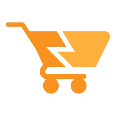 Alışveriş arabası logo tasarım şablonu izole edildi