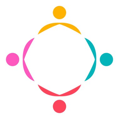 Topluluk logo tasarım şablonu izole edildi