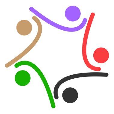 Topluluk logo tasarım şablonu izole edildi