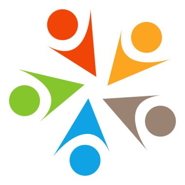 Topluluk logo tasarım şablonu izole edildi