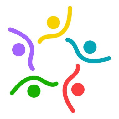 Topluluk logo tasarım şablonu izole edildi