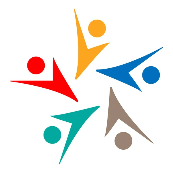 Izolowany Wzór Graficzny Logo Wspólnoty — Wektor stockowy