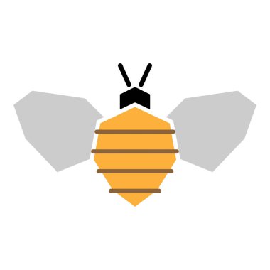 Arı logosu tasarım şablonu çizimi izole edildi