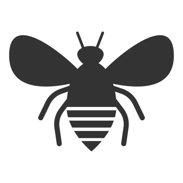 Бджола Логотип Силует Іконка Дизайну Шаблон Ілюстрація Ізольовані — стоковий вектор