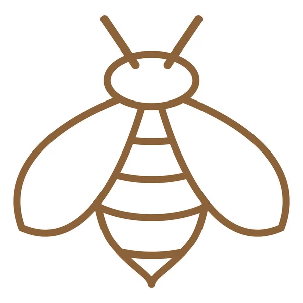 Bee Logotyp Ikon Design Mall Illustration Isolerad — Stock vektor