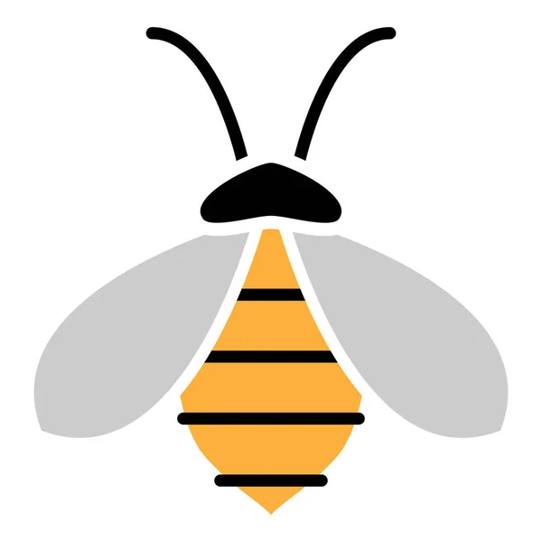 Bee Logotyp Ikon Design Mall Illustration Isolerad — Stock vektor