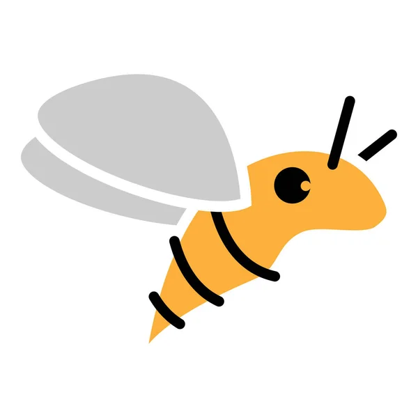 Bee Εικονίδιο Σχεδιασμού Εικονίδιο Πρότυπο Απεικόνιση Απομονωμένη — Διανυσματικό Αρχείο