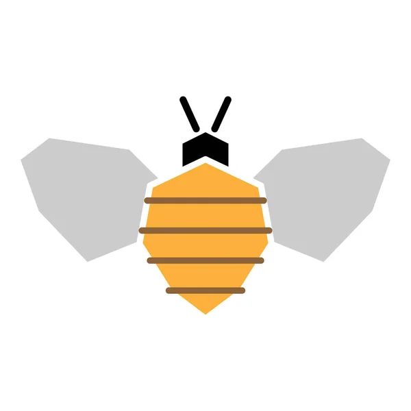 Bee Logotyp Ikon Design Mall Illustration Isolerad — Stock vektor