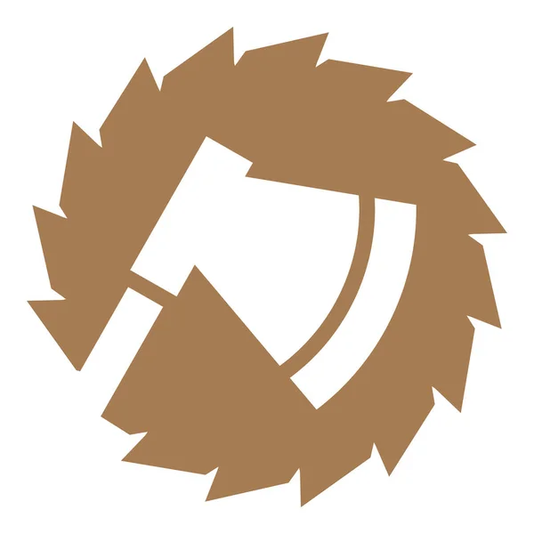 Sägewerk Logo Ikone Design Vorlage Isoliert — Stockvektor