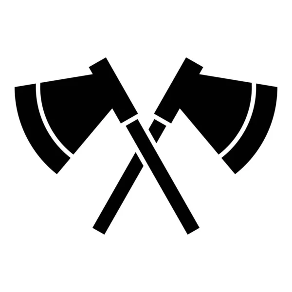 Axe Ícone Logotipo Silhueta Modelo Isolado — Vetor de Stock